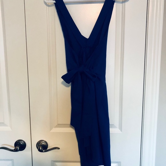 Lulu's Monsoon Season Royal Blue Dress - Picture 4 of 5